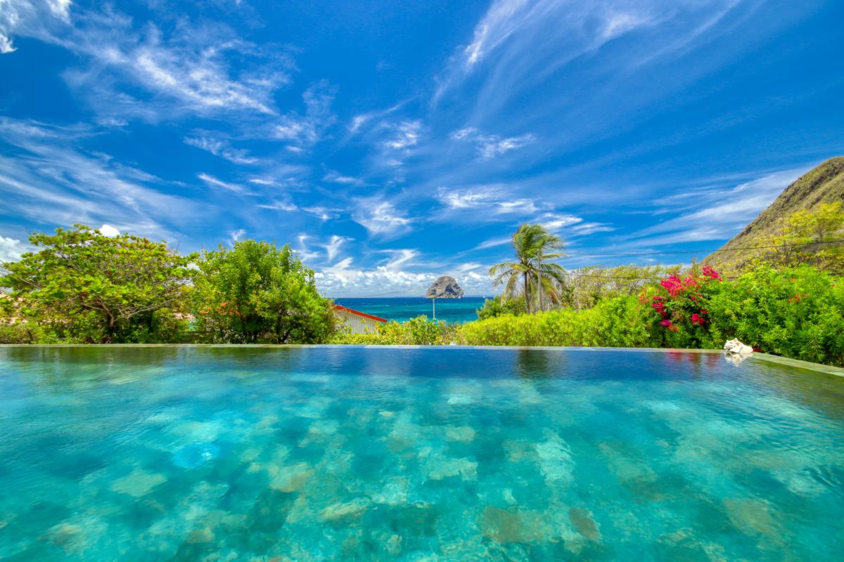 piscine 2 location de villa martinique vue mer le diamant